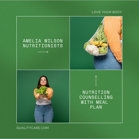 Modèle de visuel Nutritionist Services Offer - Instagram