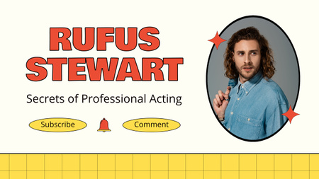 Platilla de diseño Secrets of Acting from Successful Actor Youtube