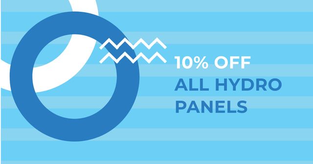 Hydro Panels Sale Offer Facebook AD Šablona návrhu