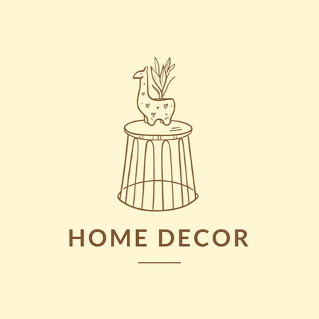 Ontwerpsjabloon van Animated Logo van Ad of Beautiful Home Decor