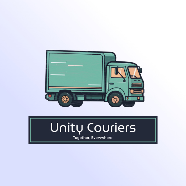 Ontwerpsjabloon van Animated Logo van Multipurpose Courier Services