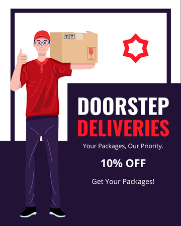 Platilla de diseño Reliable Doorstep Deliveries Instagram Post Vertical