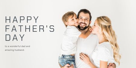 Happy Father's Day Greeting Twitter Design Template
