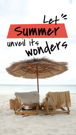 Platilla de diseño Inspiration Quote About Summer With Seaside View TikTok Video