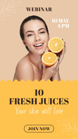 Webinar on Fresh Juices Instagram Story Design Template