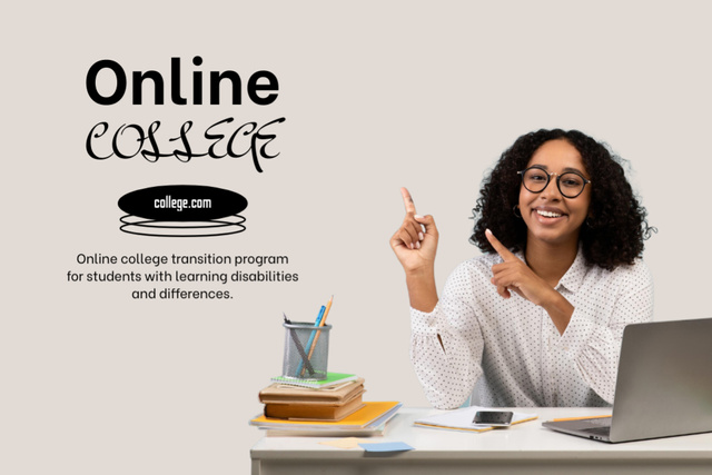 Online College Offer Flyer 4x6in Horizontal Πρότυπο σχεδίασης