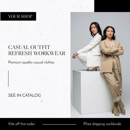 Designvorlage Stylish Workwear Ad für Instagram