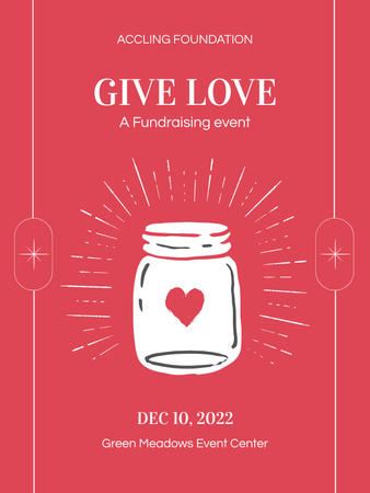 Fundraising Event Announcement Poster US Šablona návrhu
