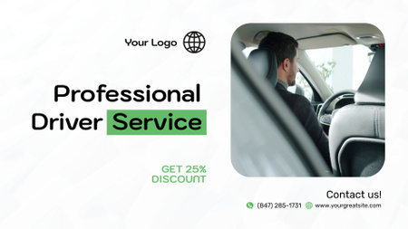 Professional Driver Service With Discount Full HD video Design Template