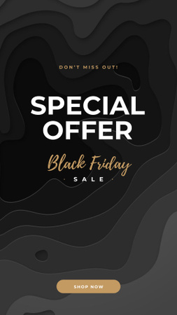Black Friday Offer Frame with Layers Instagram Story Design Template