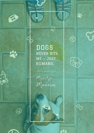 Ontwerpsjabloon van Poster van Citation about good dogs