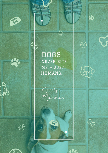Platilla de diseño Citation about good dogs Poster