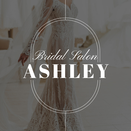 Bridal Salon Ad with Tender Bride in Veil Instagram Design Template
