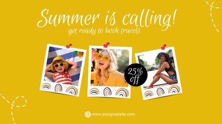 Platilla de diseño Summer Travels With Discount And Booking Full HD video