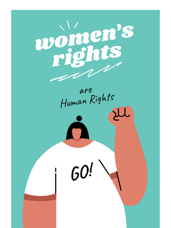 Plantilla de diseño de Promoción de la igualdad de la mujer Poster US 