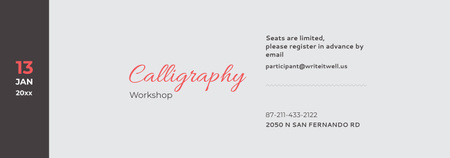Calligraphy Workshop Announcement Decorative Letters Tumblr Design Template