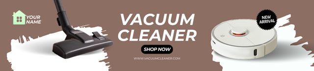 Vacuum Cleaners New Arrival Brown Ebay Store Billboard Šablona návrhu