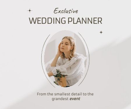Designvorlage Wedding Agency Announcement für Large Rectangle