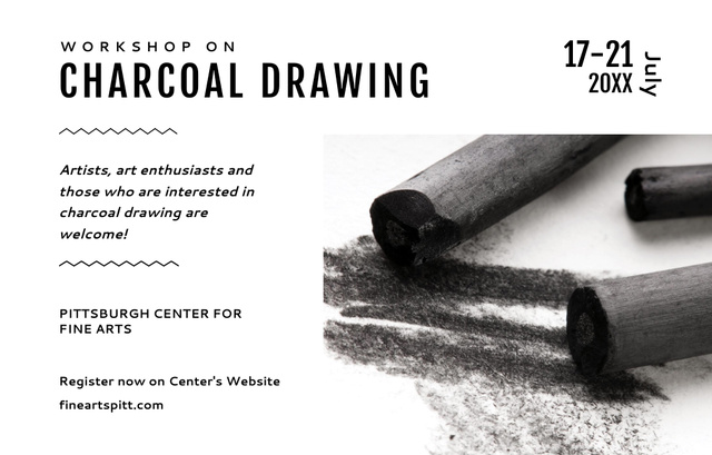 Drawing Workshop Ad Invitation 4.6x7.2in Horizontal Šablona návrhu