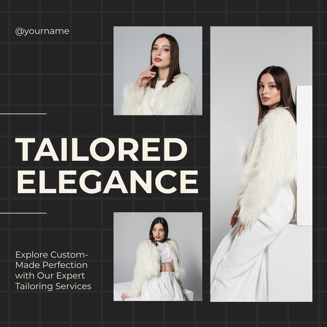 Ontwerpsjabloon van Instagram van Tailored Elegant Look Creation