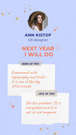 Template di design New Year Goals of Web Designer Instagram Story