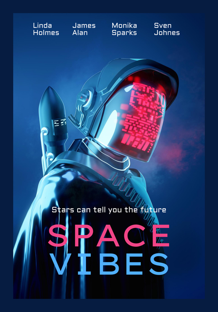 Plantilla de diseño de Ad of New Movie with Man in Astronaut Suit Poster 28x40in 