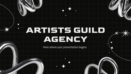 Platilla de diseño Professional Artists Promotion Agency Services Presentation Wide