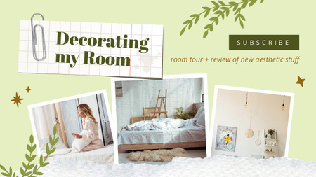 Room Tour And Review Youtube Thumbnail Design Template