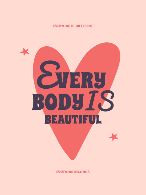 Text about Beauty of Diversity on Pink Poster US Tasarım Şablonu