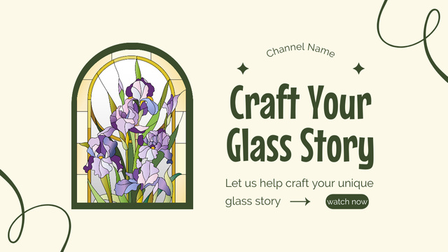 Unique Stained Glass Windows Youtube Thumbnail Design Template