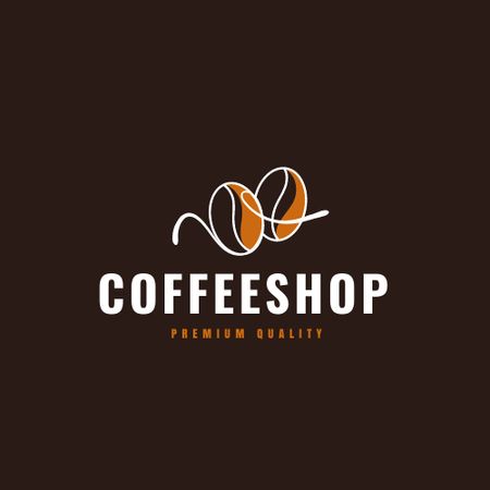 Designvorlage Cafe Ad with Coffee Beans für Logo