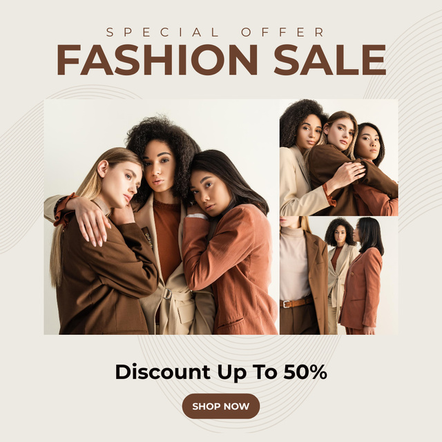 Women's fashion sale collage Instagram – шаблон для дизайну