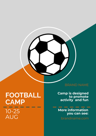 Designvorlage football camp für Poster