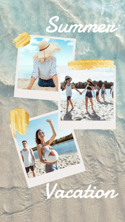 Summer Vacation with Friends Instagram Story Design Template