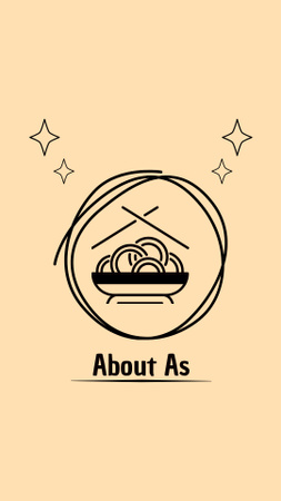Ontwerpsjabloon van Instagram Highlight Cover van Snelle informele restaurantinformatie met illustratie van dumplings