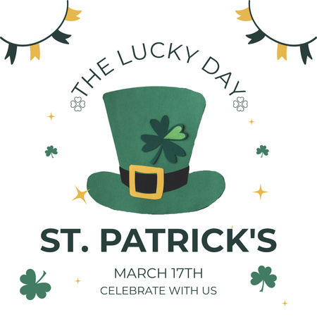 Ontwerpsjabloon van Instagram van Viering van St. Patrick's Day-advertentie