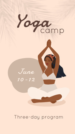Three - day Program in Yoga Camp Instagram Story Design Template
