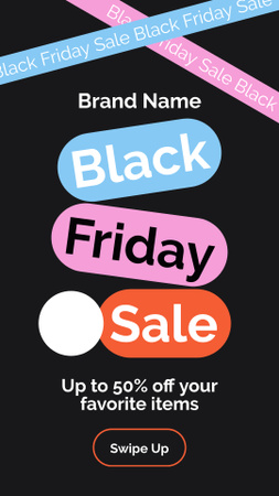 Black Friday Sale of Favorite Items Instagram Story Design Template
