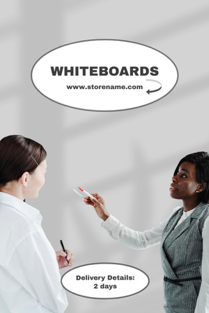 Whiteboards For Schools With Delivery Offer Postcard 4x6in Vertical Design Template