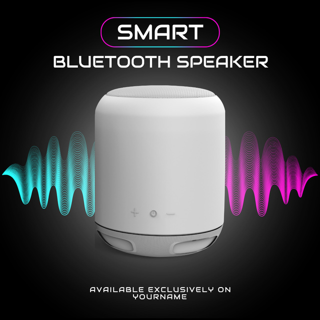 Discount Offer on Smart Portable Speaker Instagram AD Modelo de Design