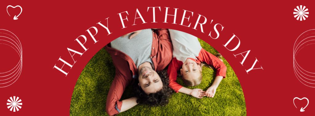 Plantilla de diseño de Happy Father's Day Facebook cover 