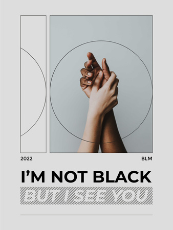 Multiracial People holding Hands Poster US – шаблон для дизайну