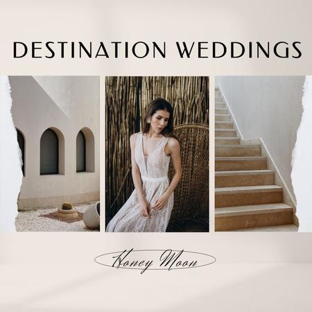 Wedding Event Agency Announcement Instagram AD Modelo de Design