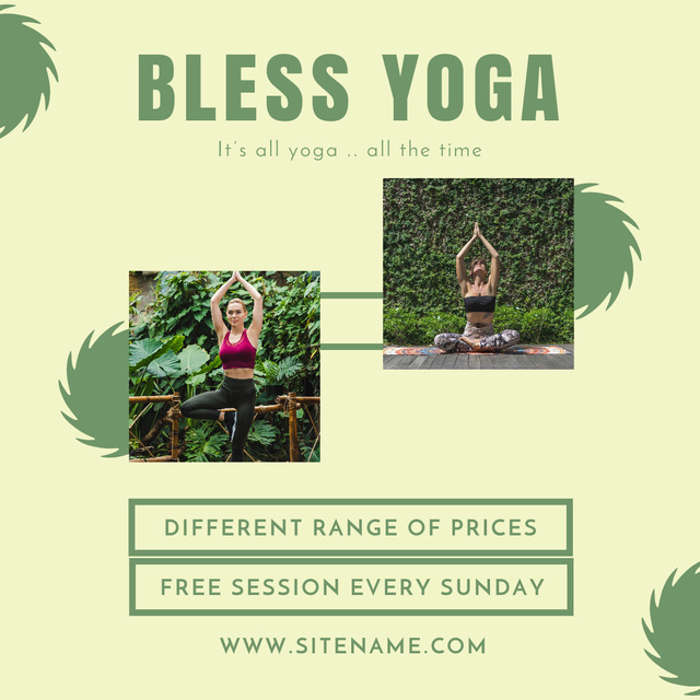 Platilla de diseño Free Session of Yoga Instagram