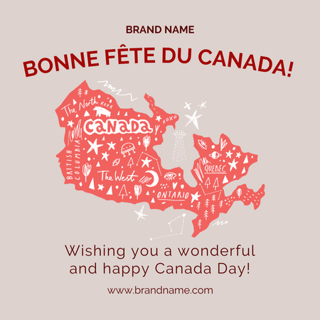 Wonderful Celebration of Canada Day Instagram Design Template