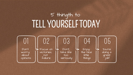 Things to Tell Yourself Mind Map – шаблон для дизайна