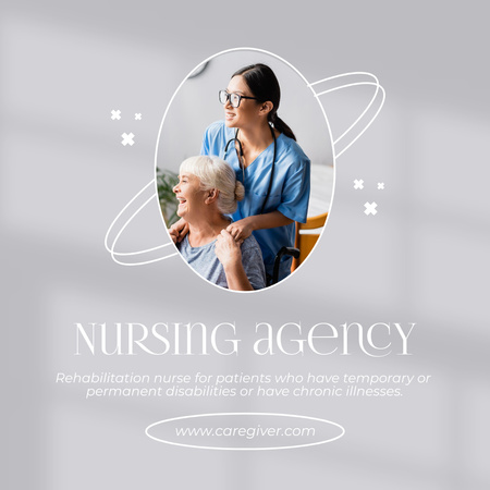 Designvorlage Nursing Services Offer für Instagram