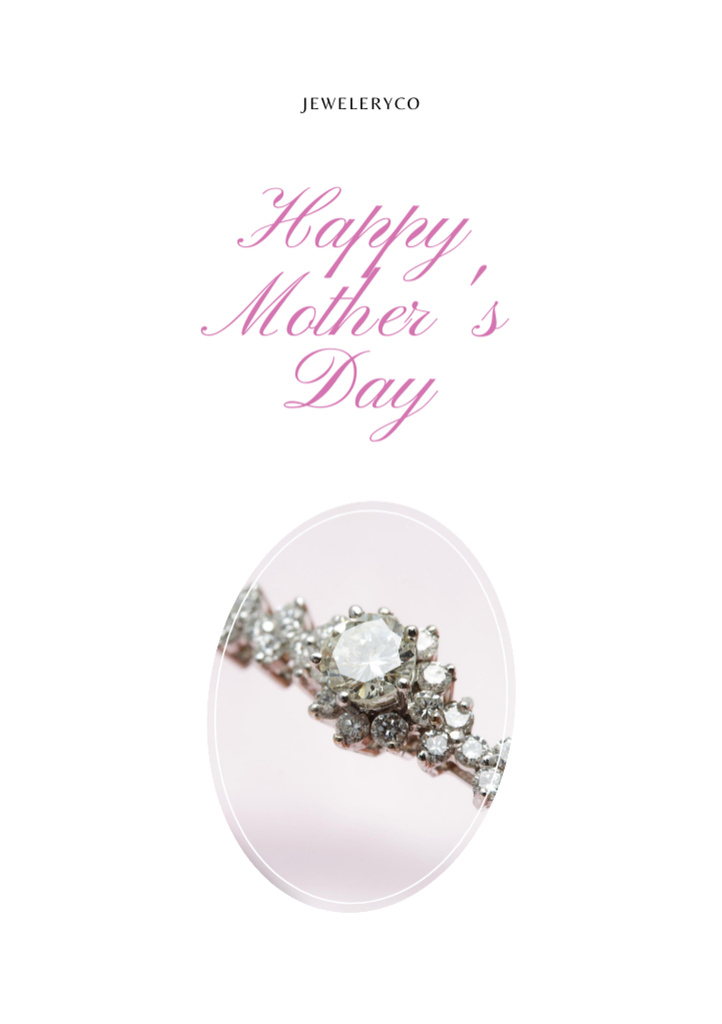 Ontwerpsjabloon van Postcard A5 Vertical van Jewelry Offer on Mother's Day