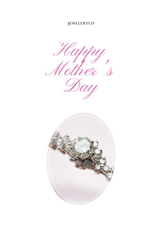 Jewelry Offer on Mother's Day Postcard A5 Vertical Design Template