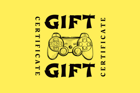Gaming Gear Offer Gift Certificate Modelo de Design